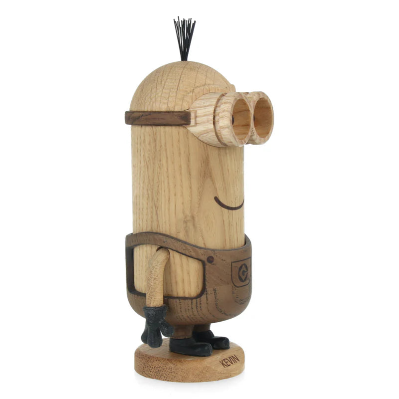 Figurine Kevin des Minions petit modèle en chêne blanc et chêne fumé, design Boyhood