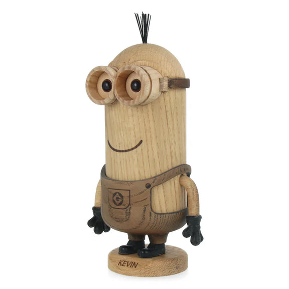 Figurine Kevin des Minions petit modèle en chêne blanc et chêne fumé, design Boyhood