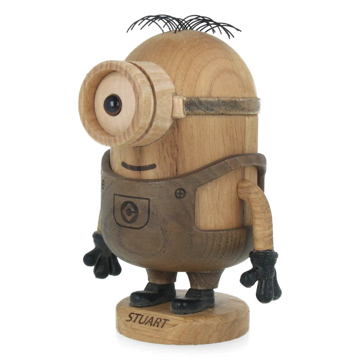 Figurine Stuart des Minions petit modèle en chêne blanc et chêne fumé, design Boyhood