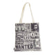Tote bag Harry Potter style Gazette du Sorcier avec les avis de recherche des Mangemorts