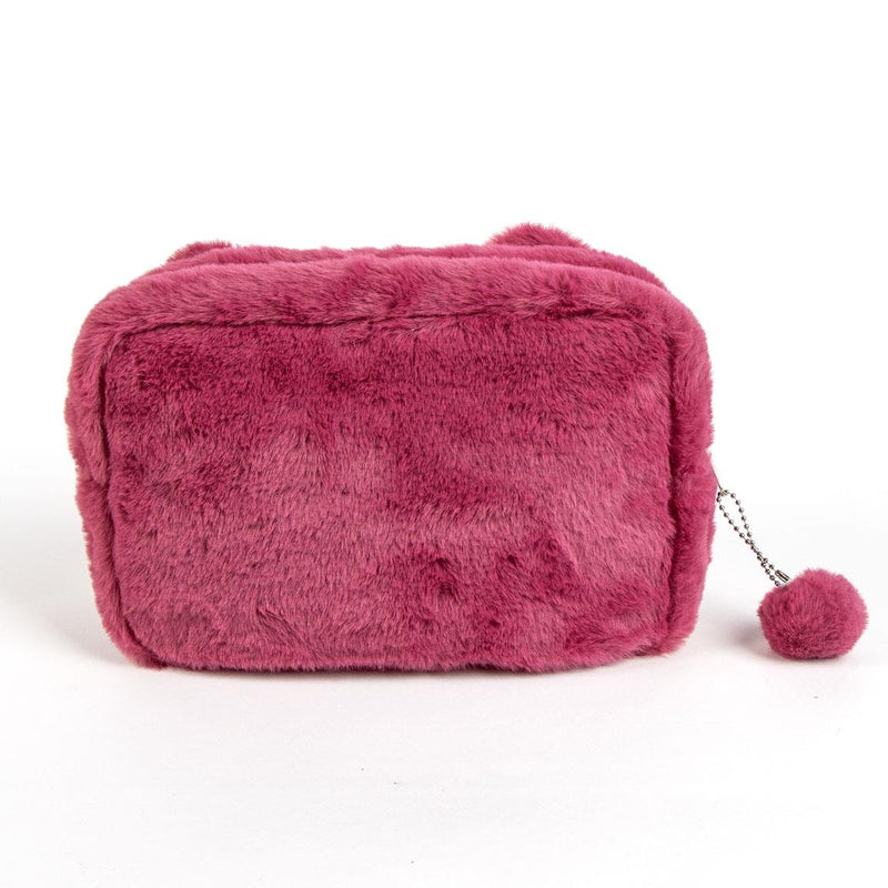 Trousse peluche rose Lotso l'ours de Toy Story, matière ultra douce avec fermeture zippée
