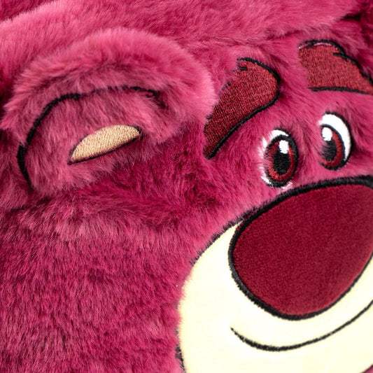 Trousse peluche rose Lotso l'ours de Toy Story, matière ultra douce avec fermeture zippée