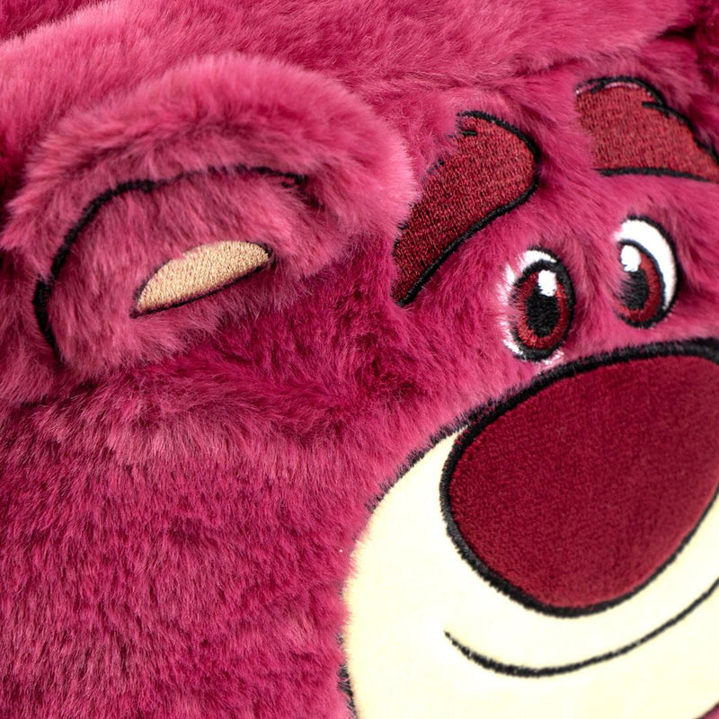 Trousse peluche rose Lotso l'ours de Toy Story, matière ultra douce avec fermeture zippée